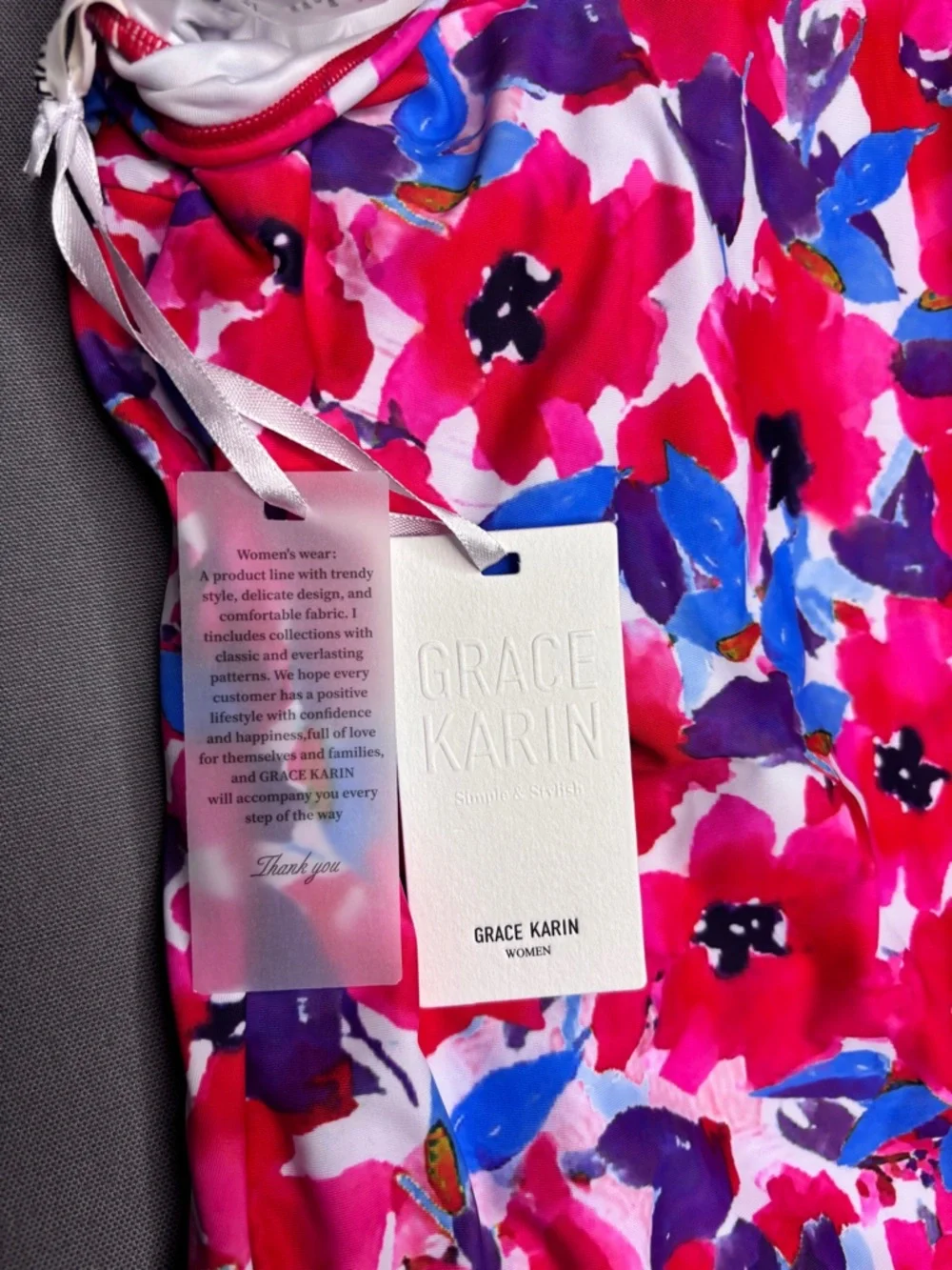 Floral one‎ piece Tummy control Swimsuit & Cover-Up Skirt – Matching Set Size XL